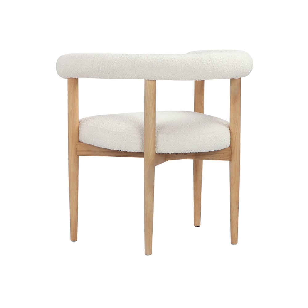 Bloom Arm Chair Boucle White. Picture 7