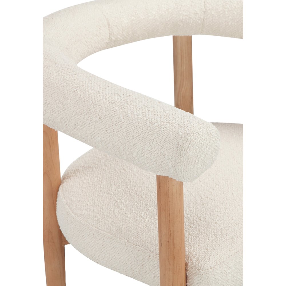 Bloom Arm Chair Boucle White. Picture 12