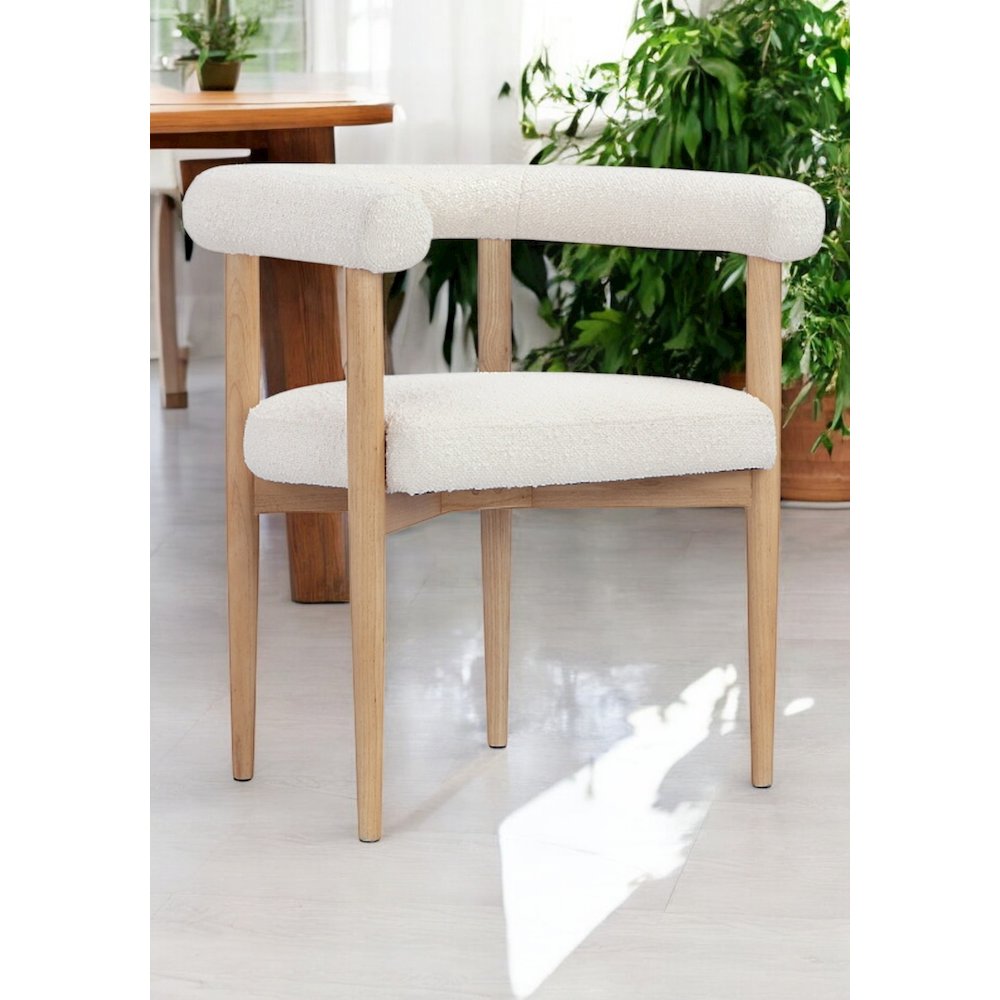 Bloom Arm Chair Boucle White. Picture 9