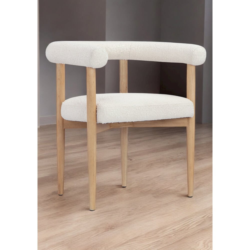 Bloom Arm Chair Boucle White. Picture 10