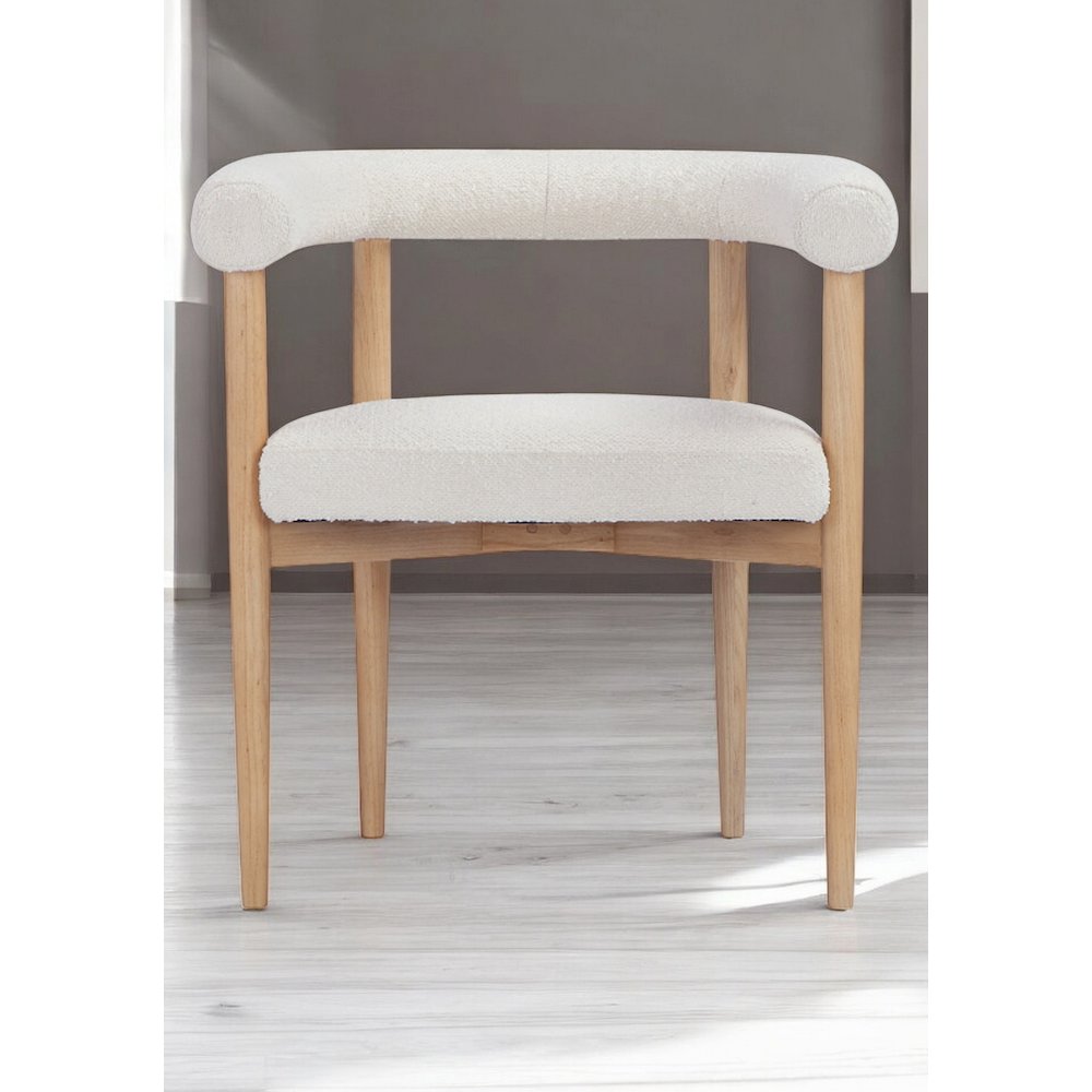 Bloom Arm Chair Boucle White. Picture 11
