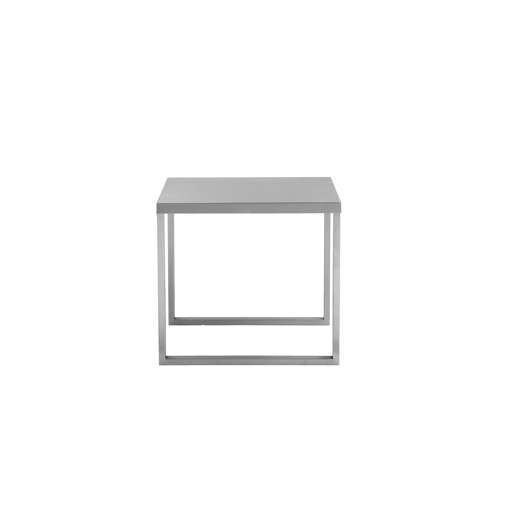 Clark Side Table Brushed Metal. Picture 1