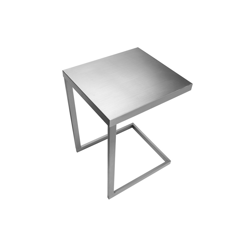 Clark Tray Table Brushed Metal. Picture 3