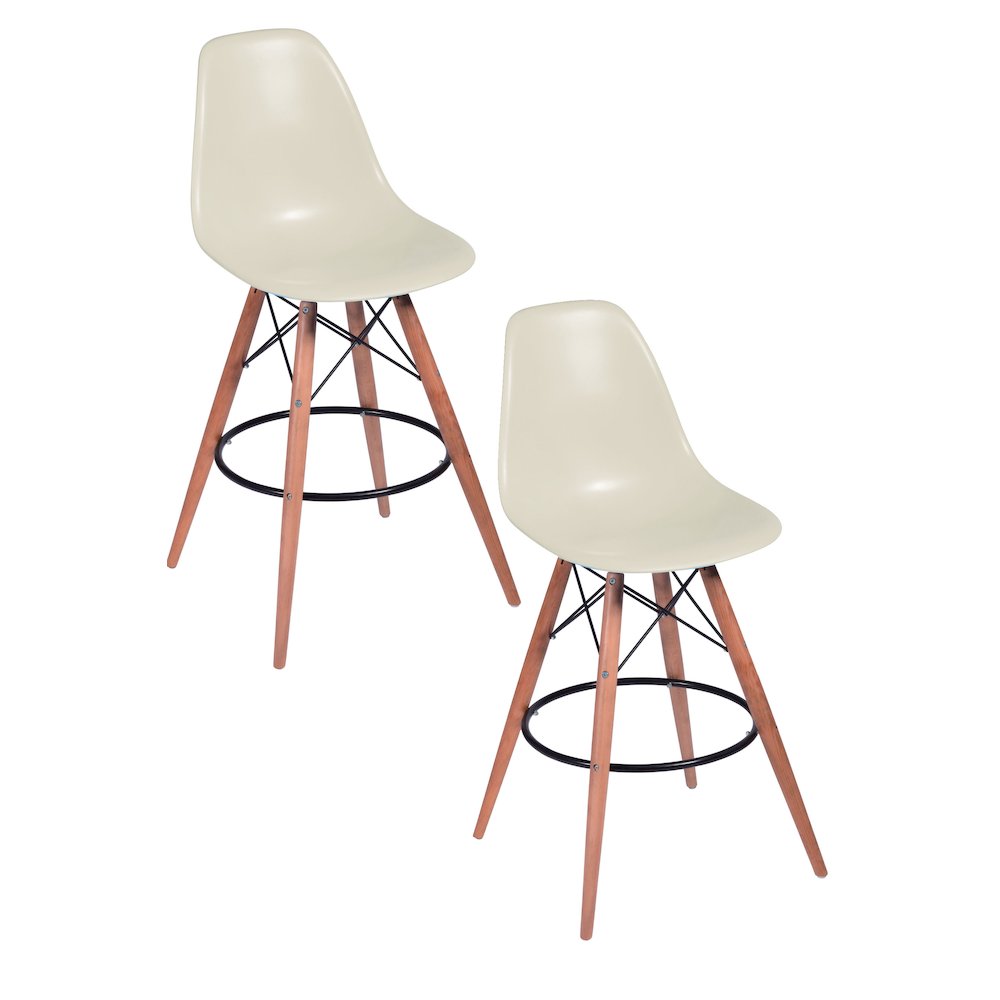 Della Bar Stool White (Set Of 2). Picture 1