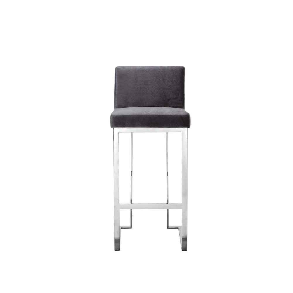 Dexter Bar Stool Velvet Gray. Picture 2