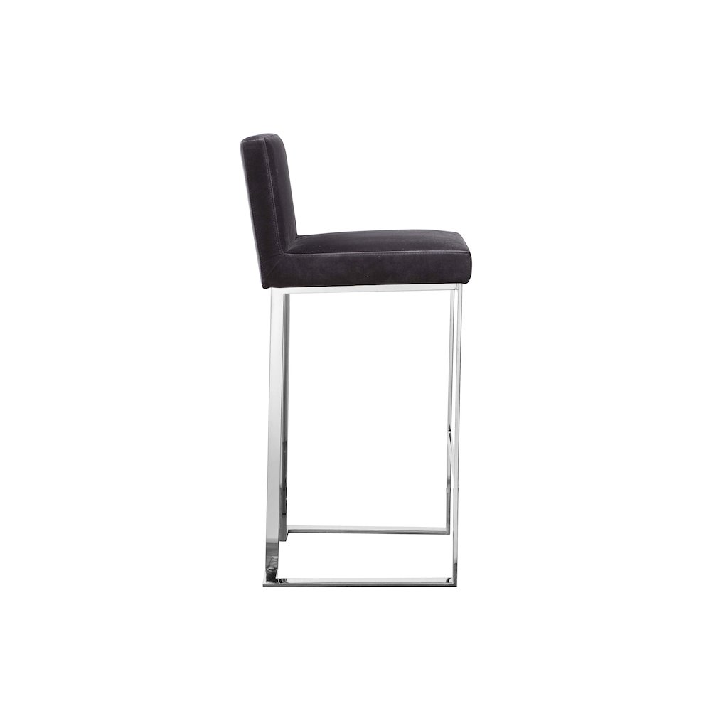 Dexter Bar Stool Velvet Gray. Picture 3