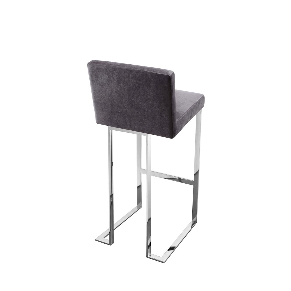 Dexter Bar Stool Velvet Gray. Picture 5