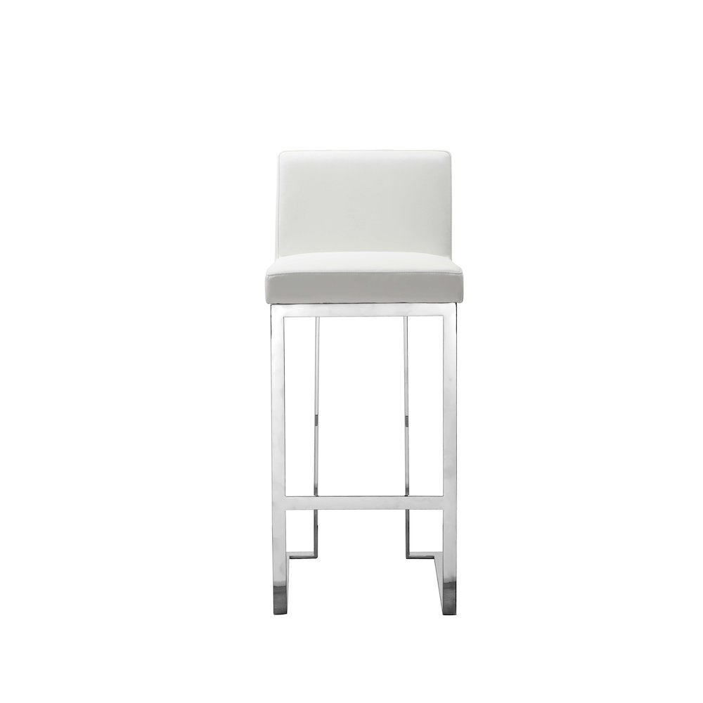 Dexter Bar Stool Faux Leather White. Picture 2
