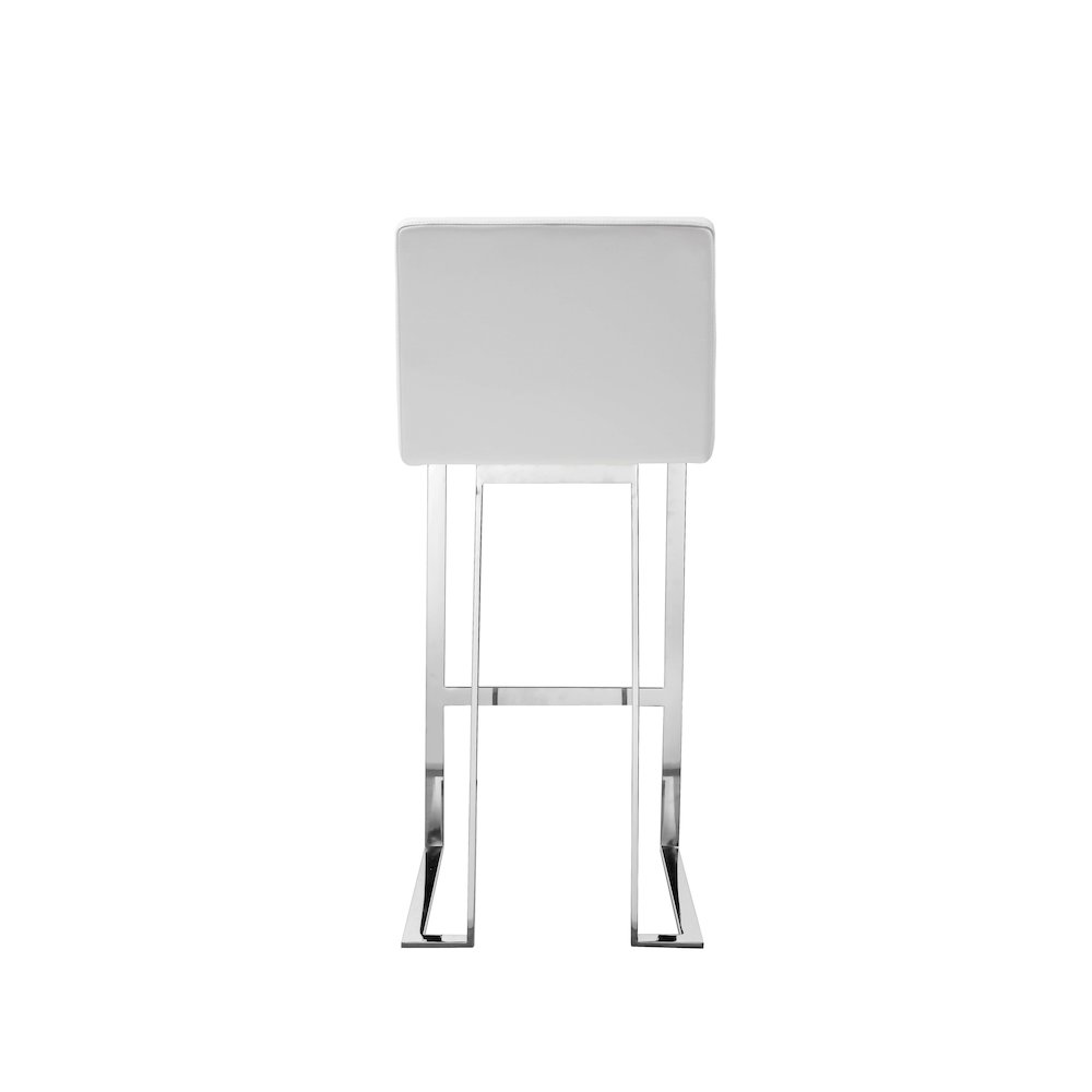 Dexter Bar Stool Faux Leather White. Picture 3