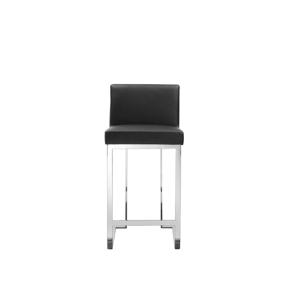 Dexter Counter Stool Faux Leather Black. Picture 1