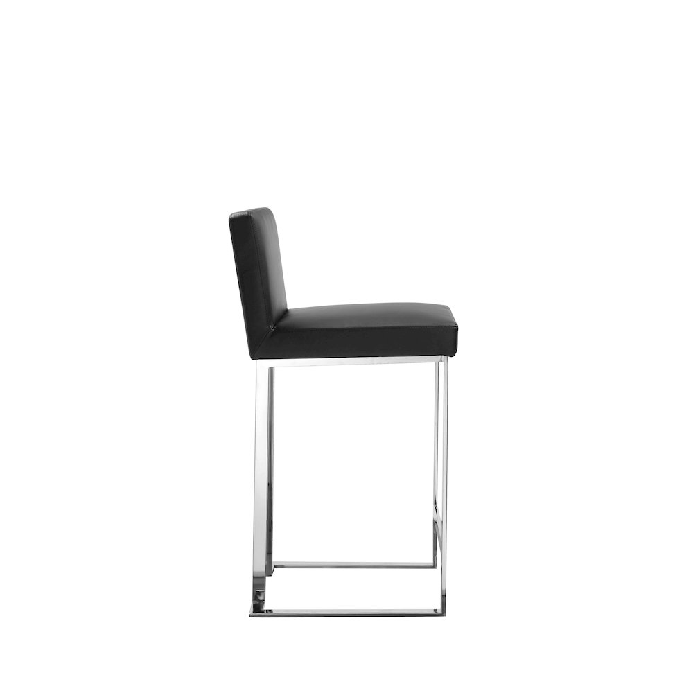 Dexter Counter Stool Faux Leather Black. Picture 2