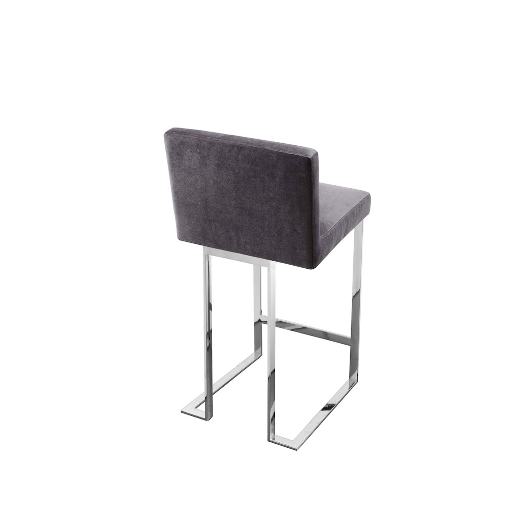 Dexter Counter Stool Velvet Gray. Picture 4
