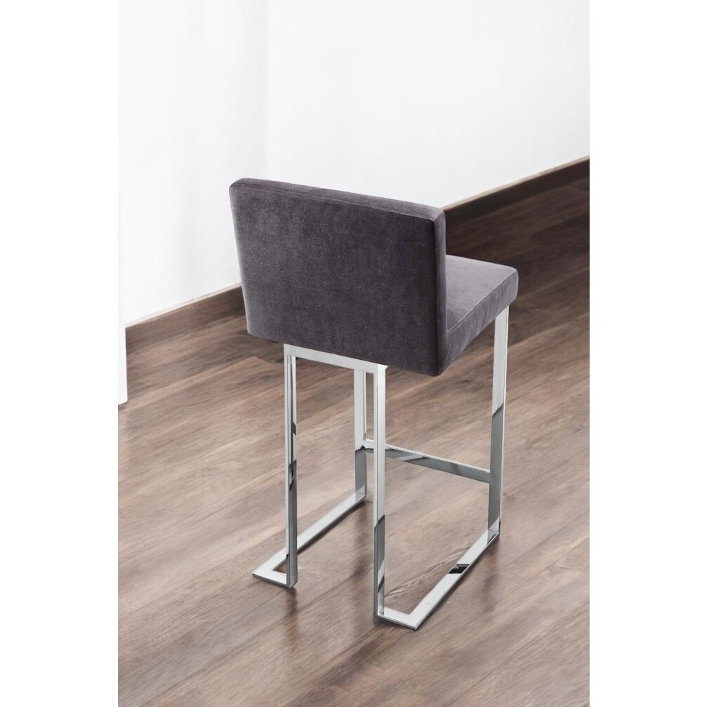Dexter Counter Stool Velvet Gray. Picture 7