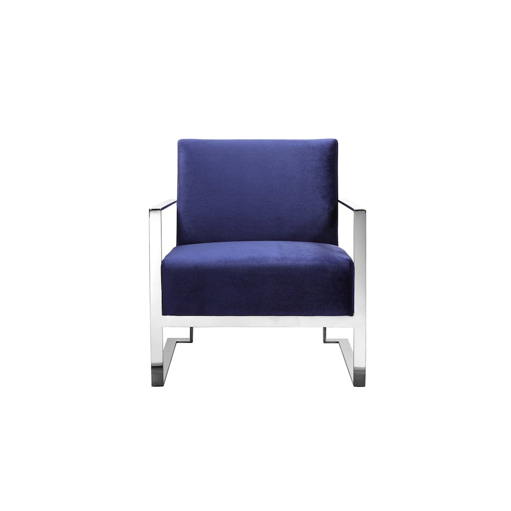 Dexter Lounge Chair Velvet Navy. Picture 2