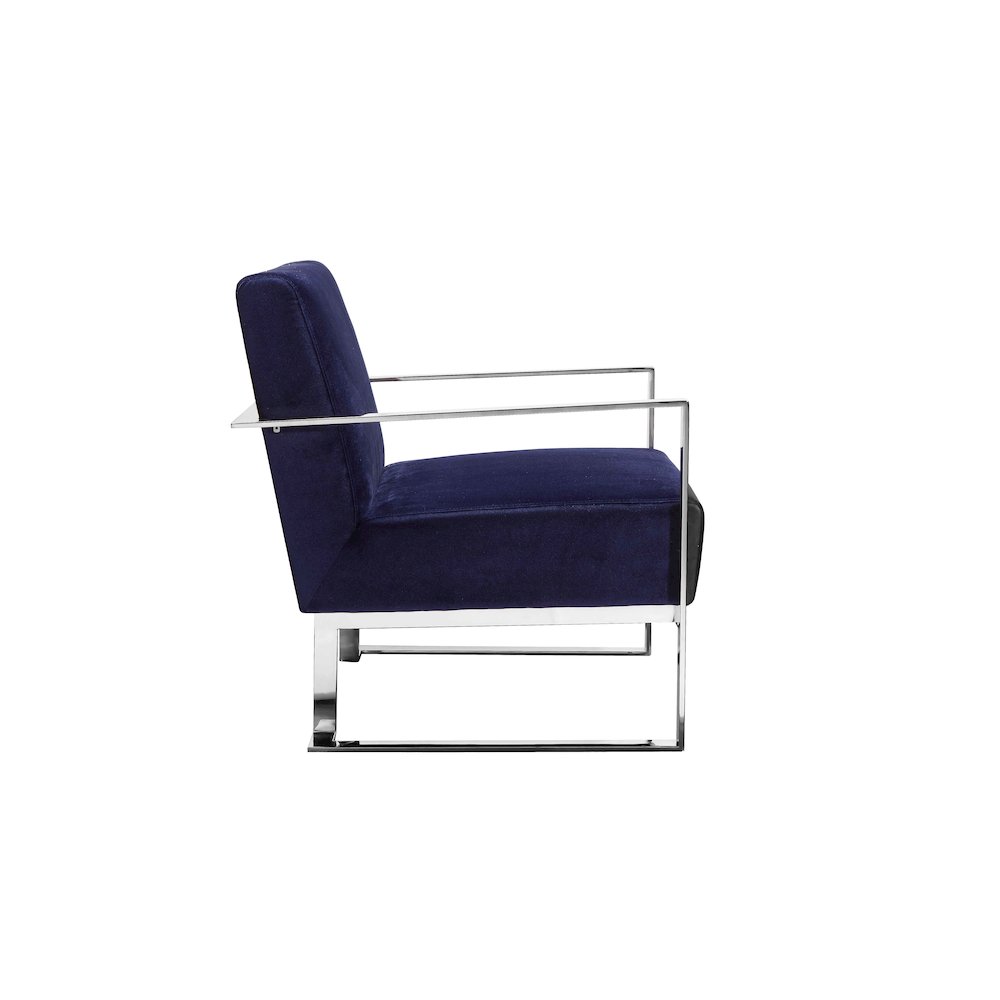 Dexter Lounge Chair Velvet Navy. Picture 3
