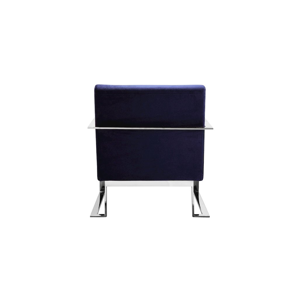 Dexter Lounge Chair Velvet Navy. Picture 4