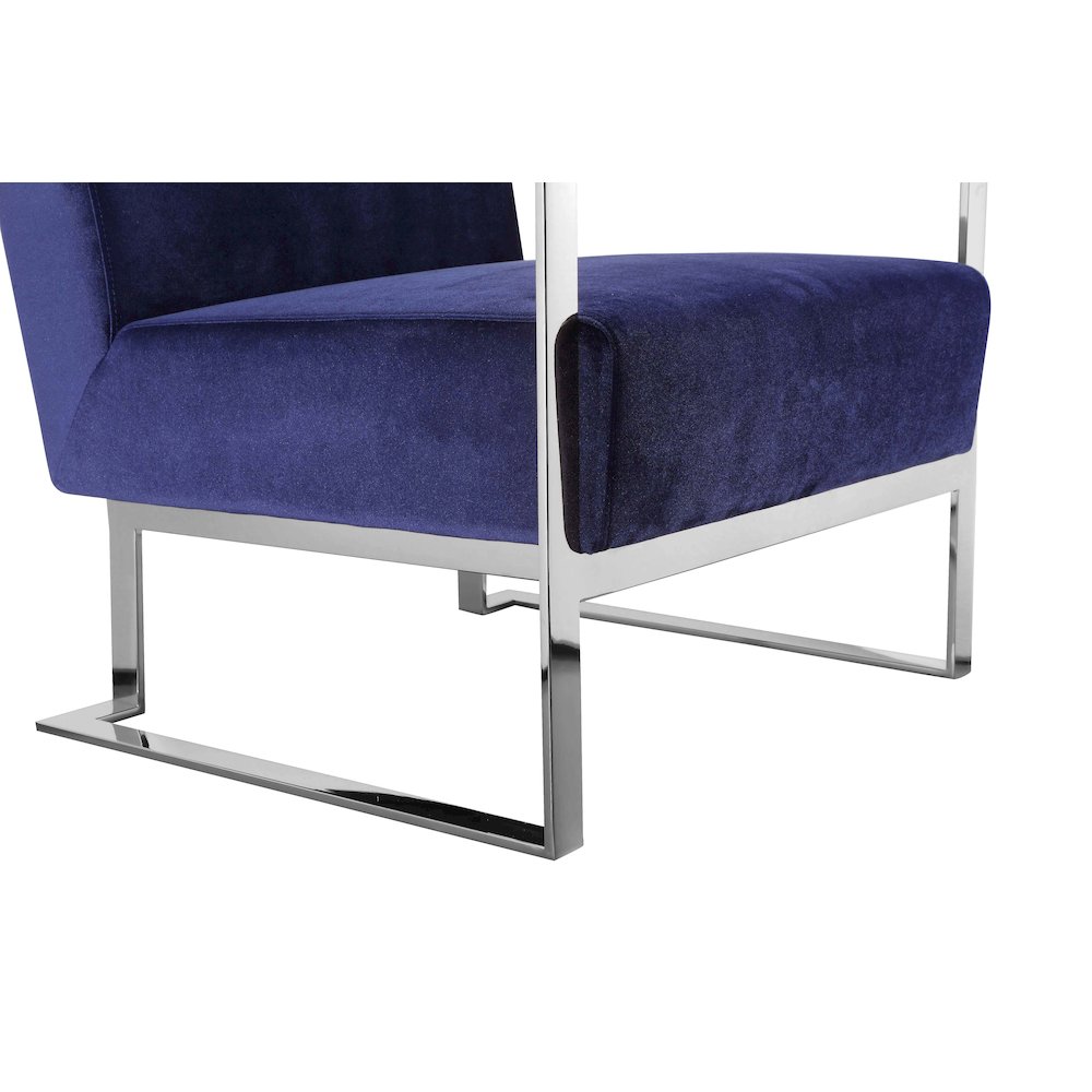 Dexter Lounge Chair Velvet Navy. Picture 6