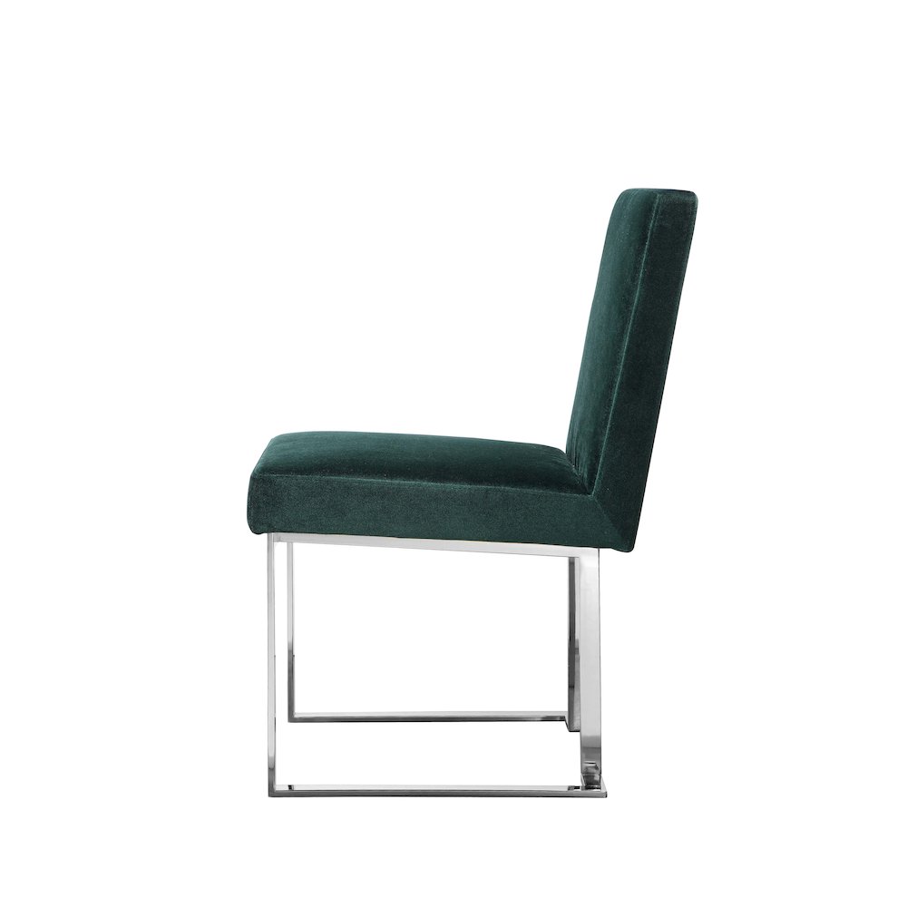 Dexter Side Chair Velvet Green (Set Of 2). Picture 3