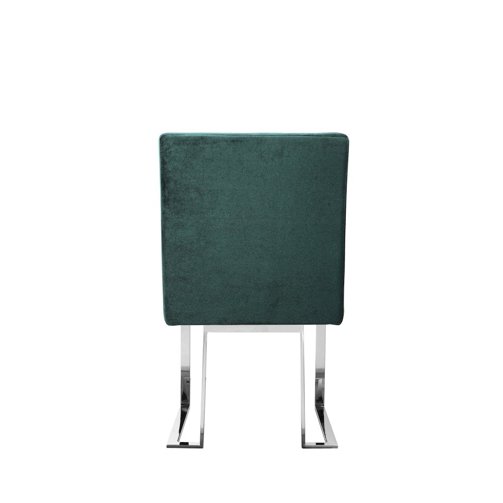 Dexter Side Chair Velvet Green (Set Of 2). Picture 4