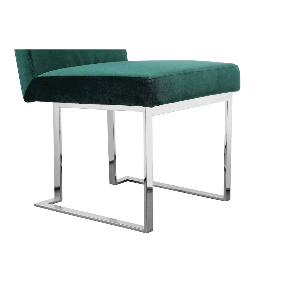 Dexter Side Chair Velvet Green (Set Of 2). Picture 5