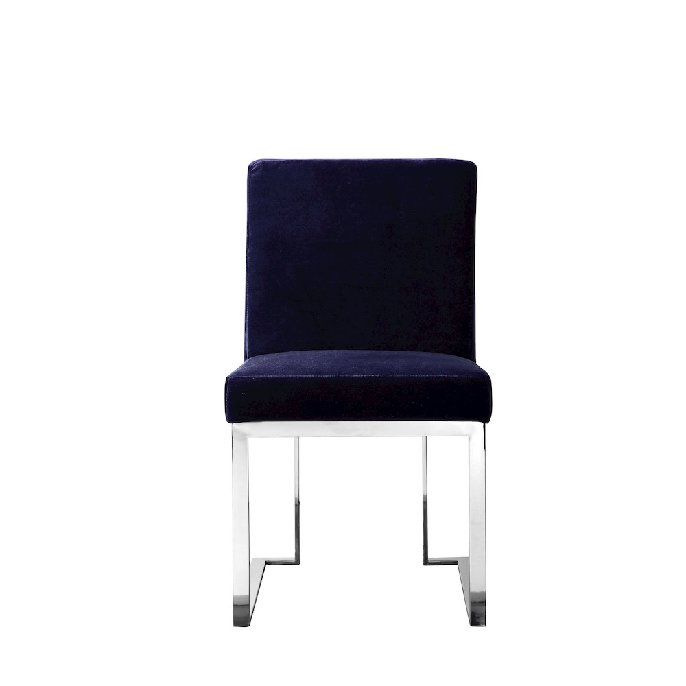Dexter Side Chair Velvet Navy (Set Of 2). Picture 2