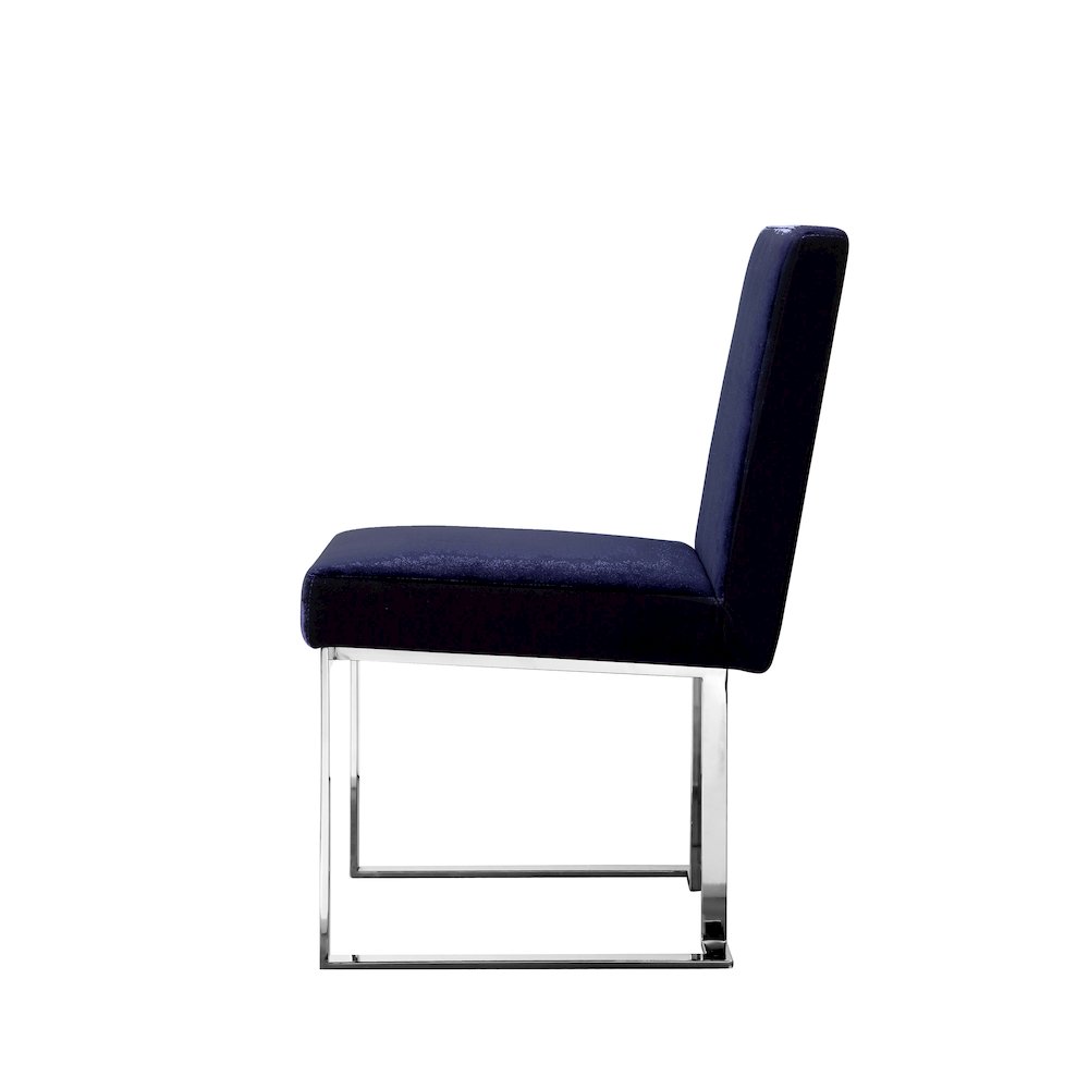 Dexter Side Chair Velvet Navy (Set Of 2). Picture 3
