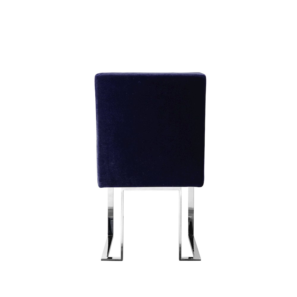Dexter Side Chair Velvet Navy (Set Of 2). Picture 4