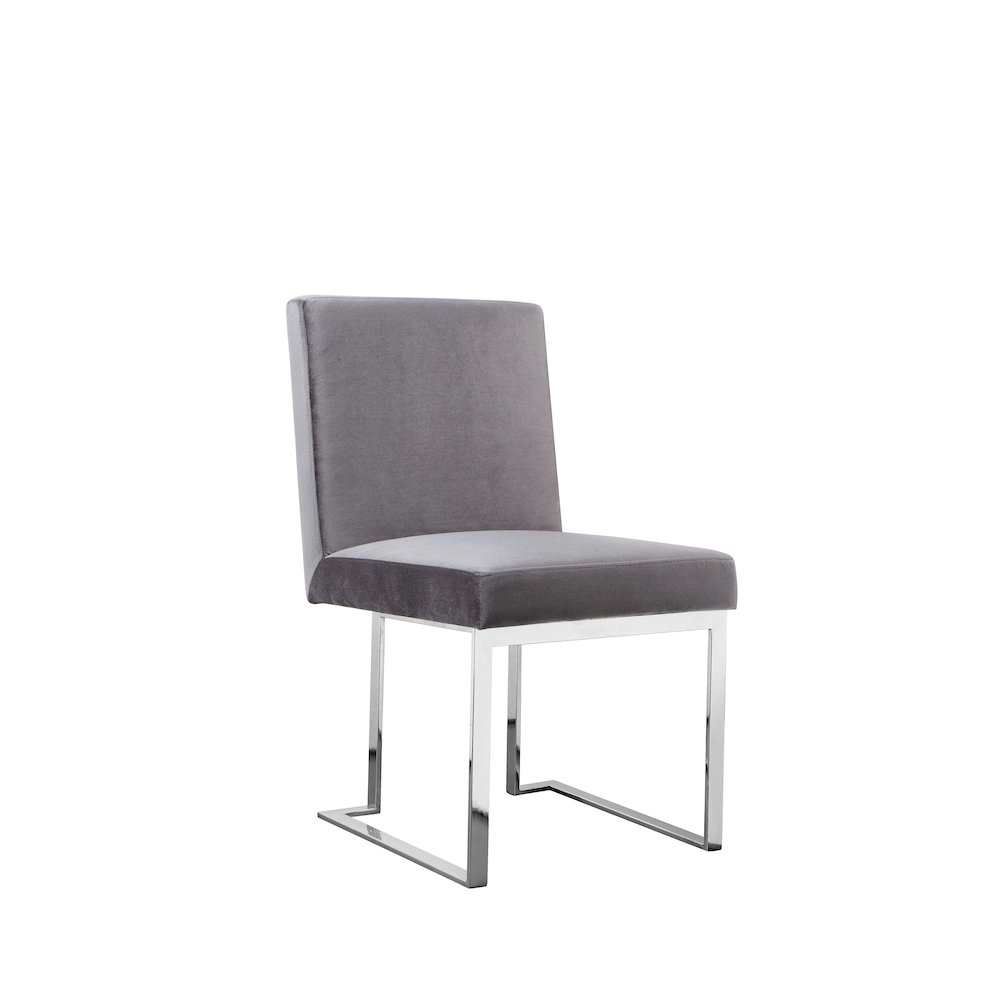 Dexter Side Chair Velvet Silver (Set Of 2). Picture 1