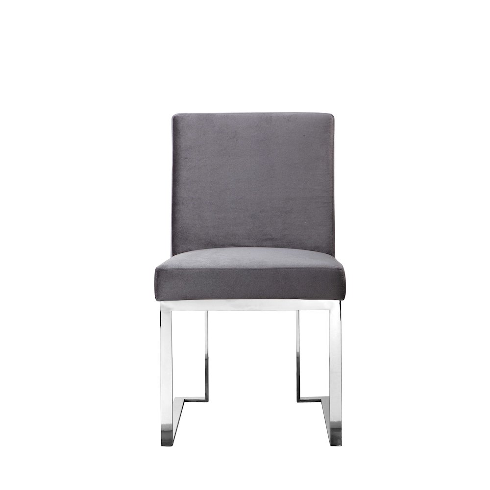 Dexter Side Chair Velvet Silver (Set Of 2). Picture 2