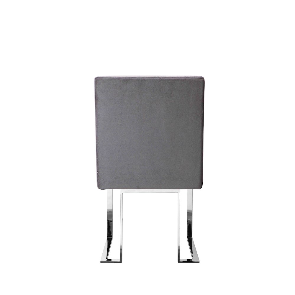 Dexter Side Chair Velvet Silver (Set Of 2). Picture 4