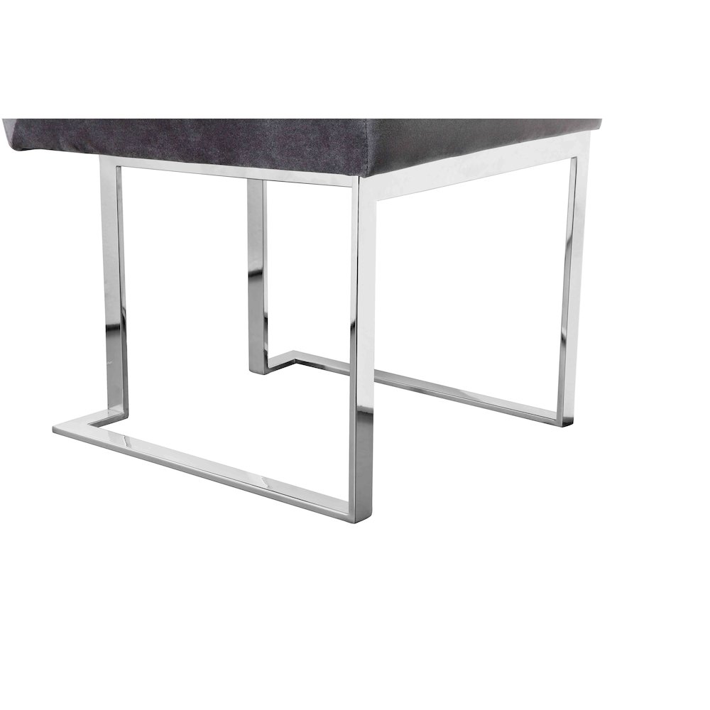 Dexter Side Chair Velvet Silver (Set Of 2). Picture 6