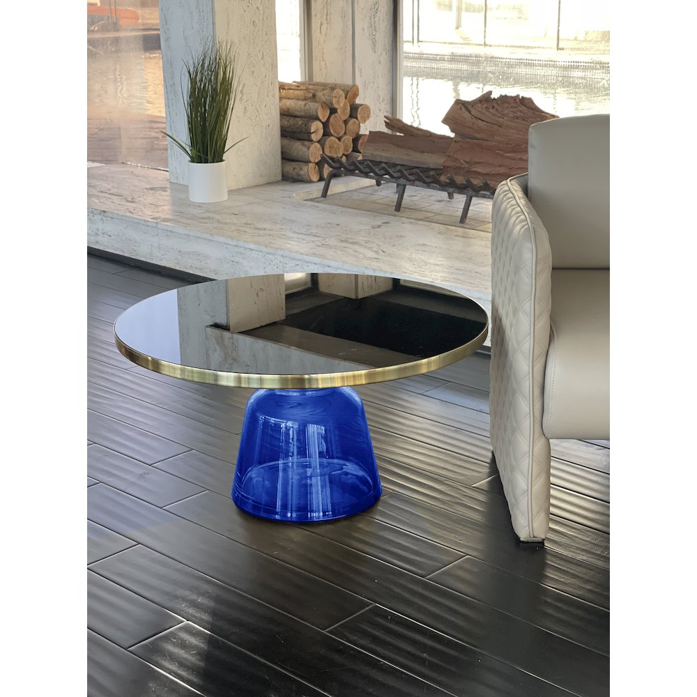 Gbelinda Coffee Table Blue Glass. Picture 4