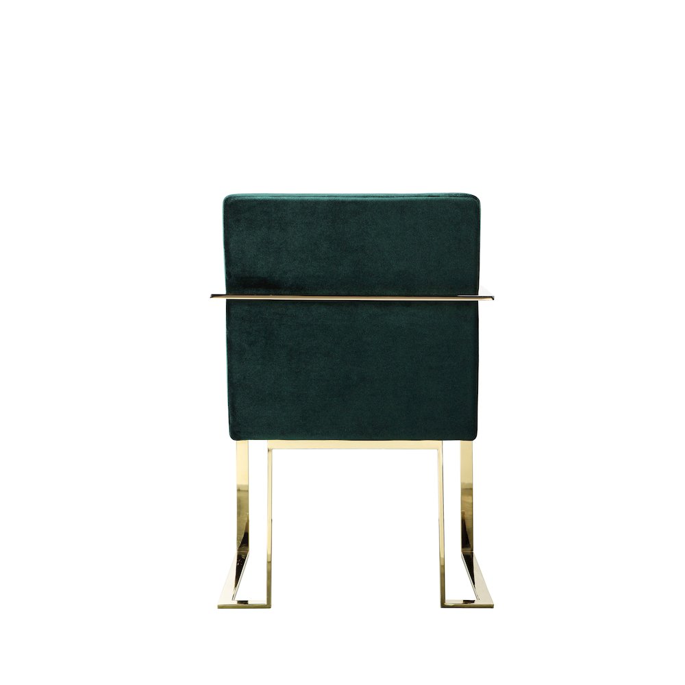 Gold Dexter Arm Chair Velvet Green. Picture 4