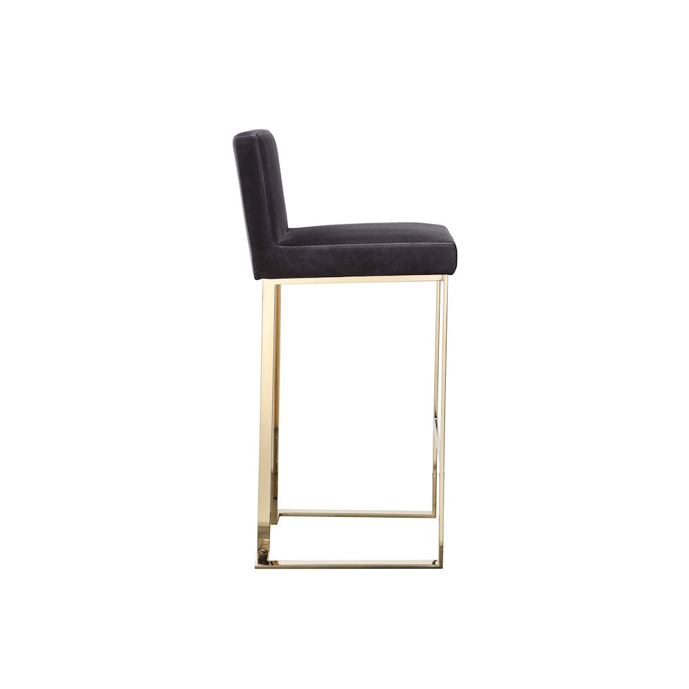 Dexter Bar Stool Velvet Gray. Picture 10