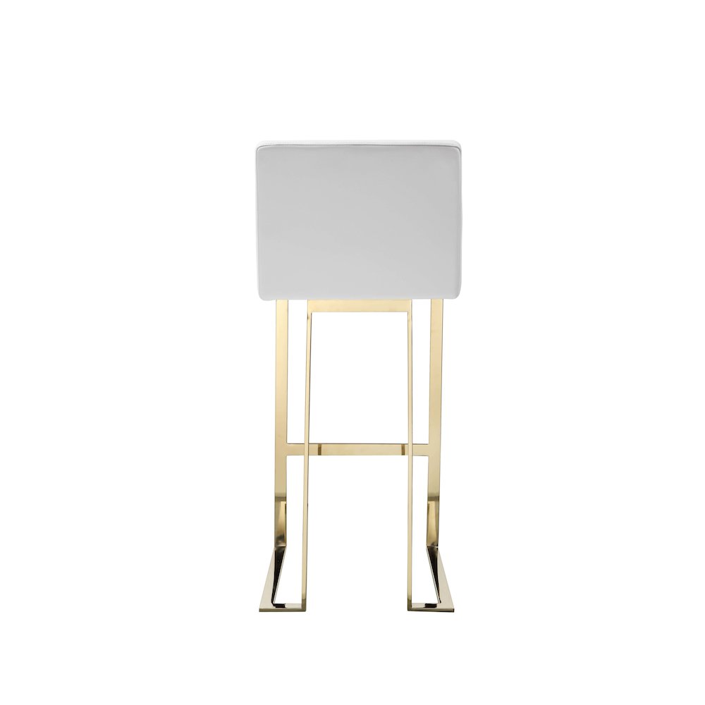 Dexter Bar Stool Faux Leather White. Picture 10