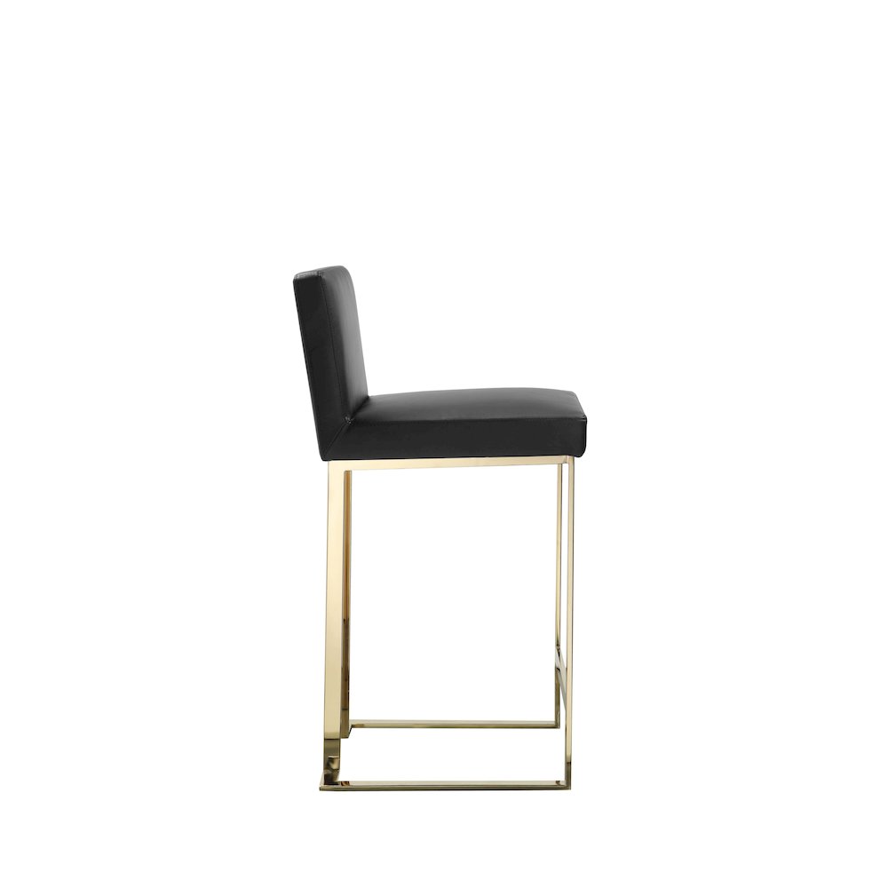 Dexter Counter Stool Faux Leather Black. Picture 7
