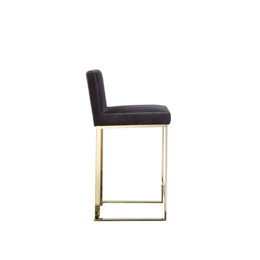 Dexter Counter Stool Velvet Gray. Picture 10