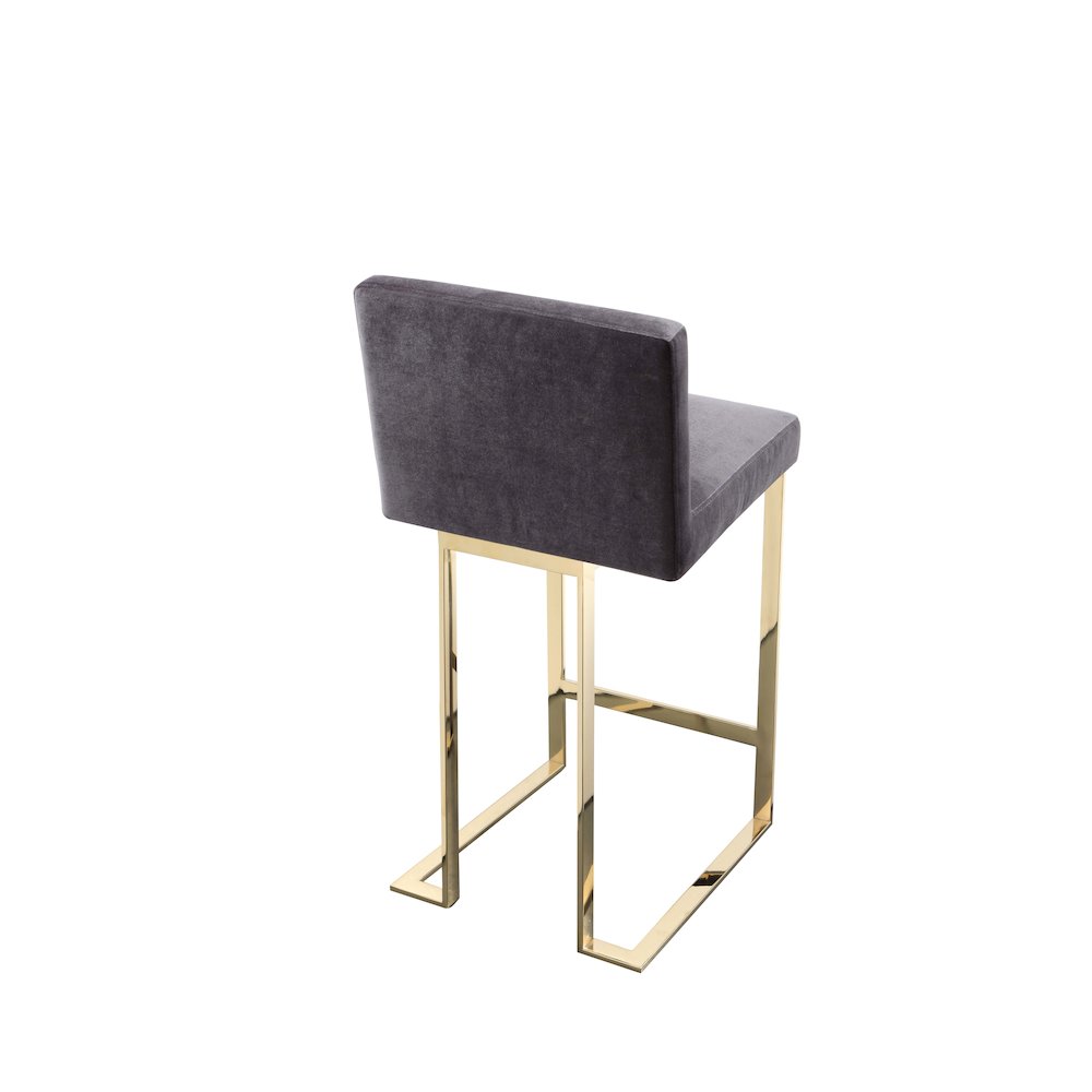 Dexter Counter Stool Velvet Gray. Picture 12