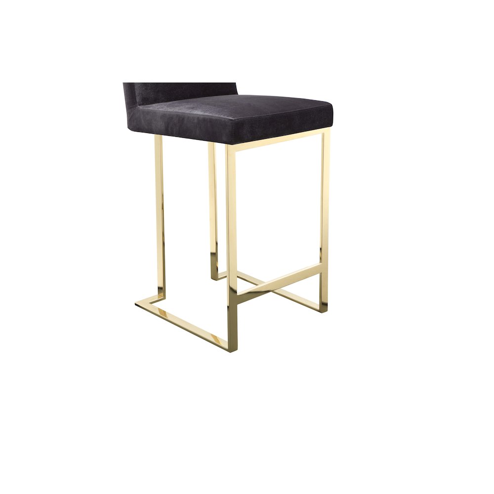 Dexter Counter Stool Velvet Gray. Picture 13