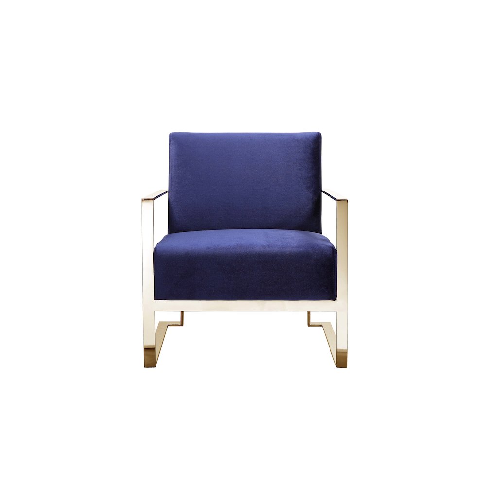 Dexter Lounge Chair Velvet Navy. Picture 8
