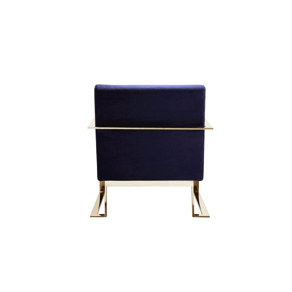 Dexter Lounge Chair Velvet Navy. Picture 10