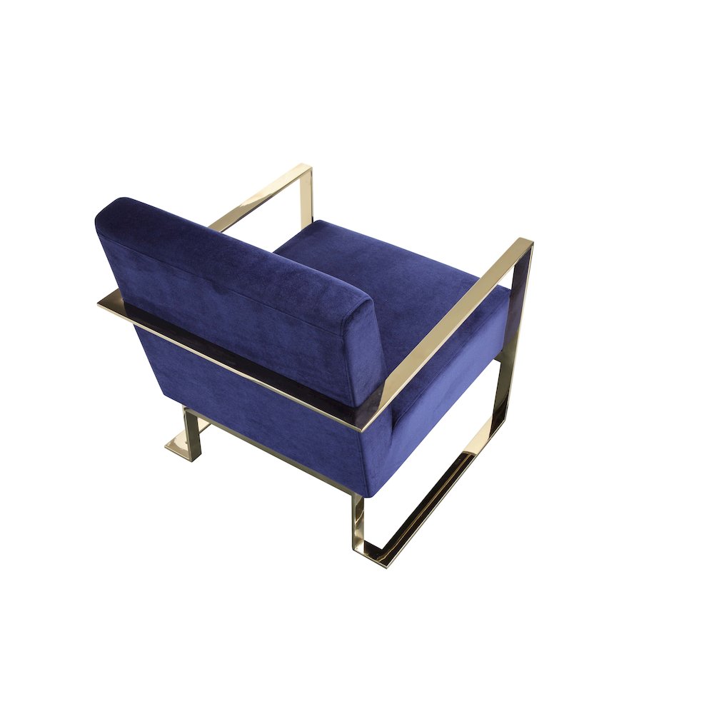 Dexter Lounge Chair Velvet Navy. Picture 11