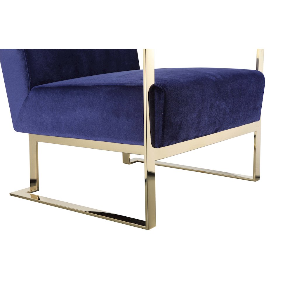 Dexter Lounge Chair Velvet Navy. Picture 12