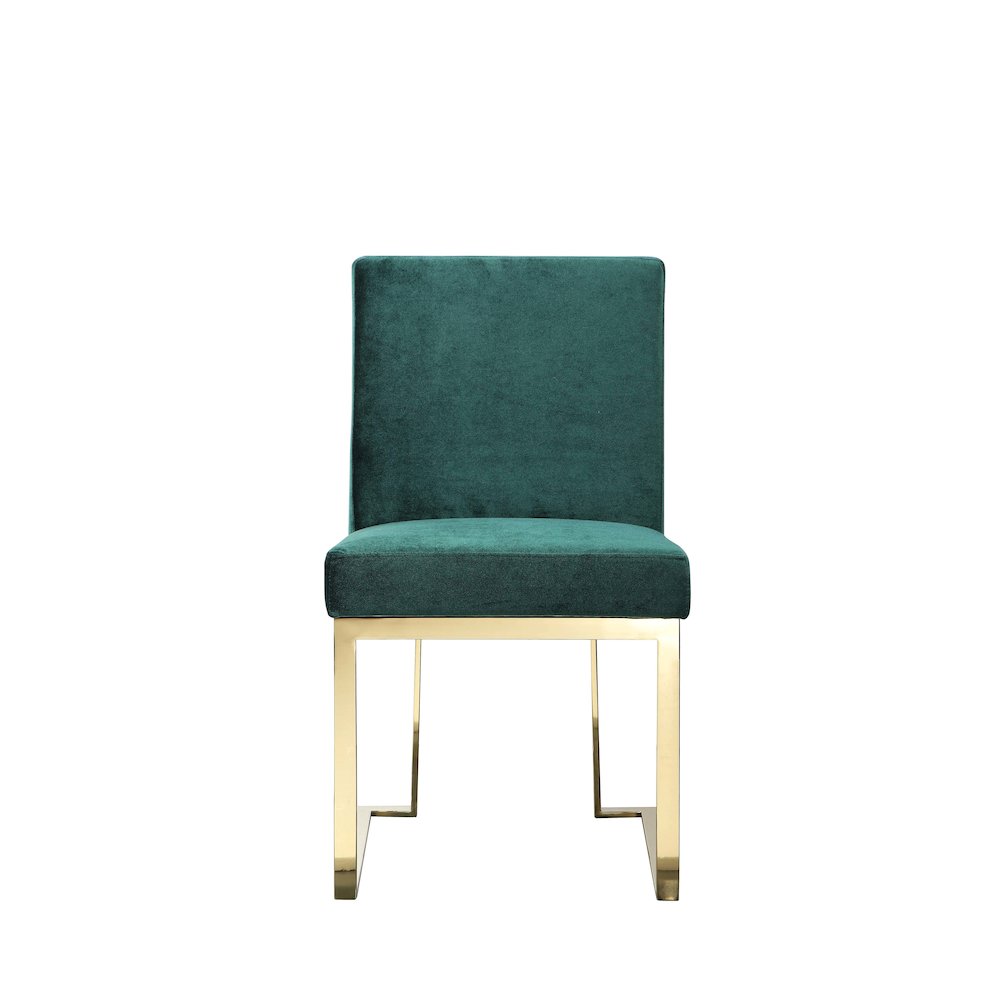 Dexter Side Chair Velvet Green (Set Of 2). Picture 7