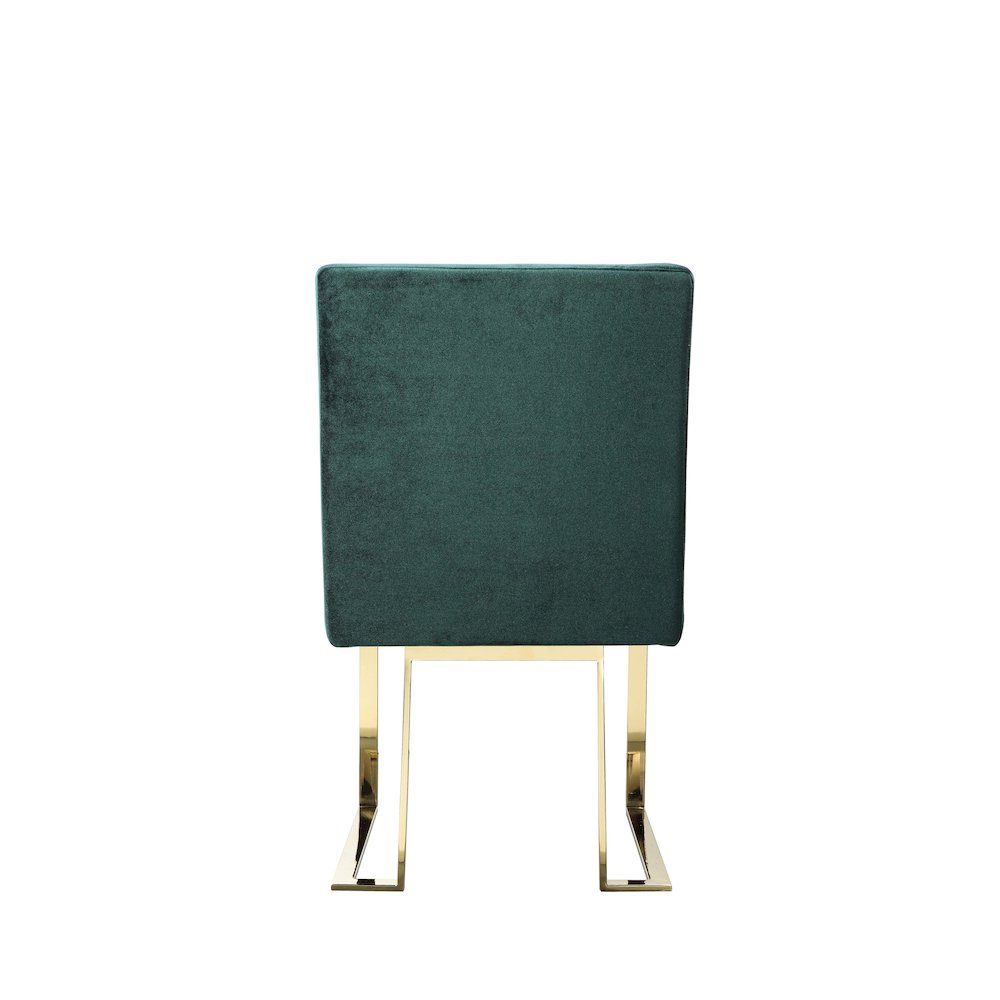 Dexter Side Chair Velvet Green (Set Of 2). Picture 9