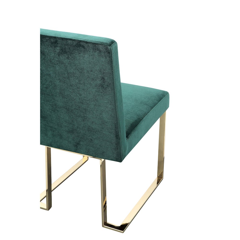 Dexter Side Chair Velvet Green (Set Of 2). Picture 10