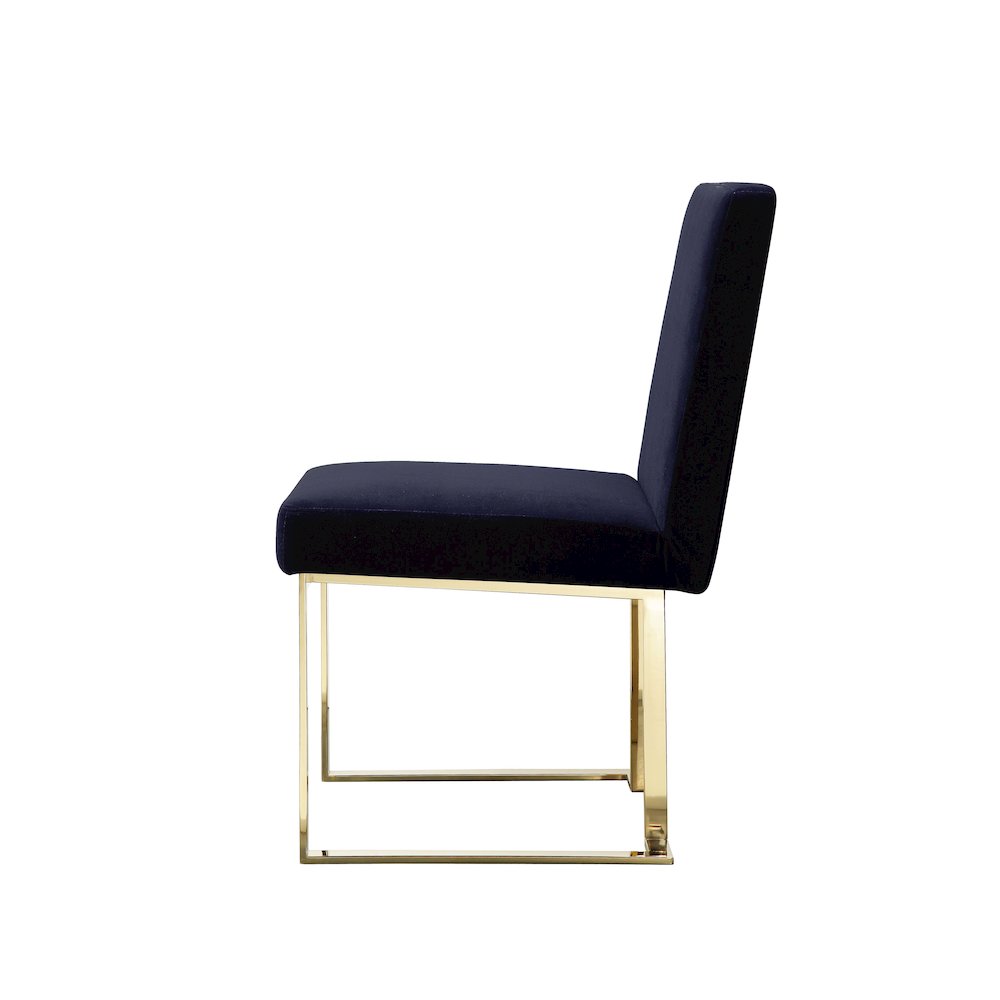 Dexter Side Chair Velvet Navy (Set Of 2). Picture 9