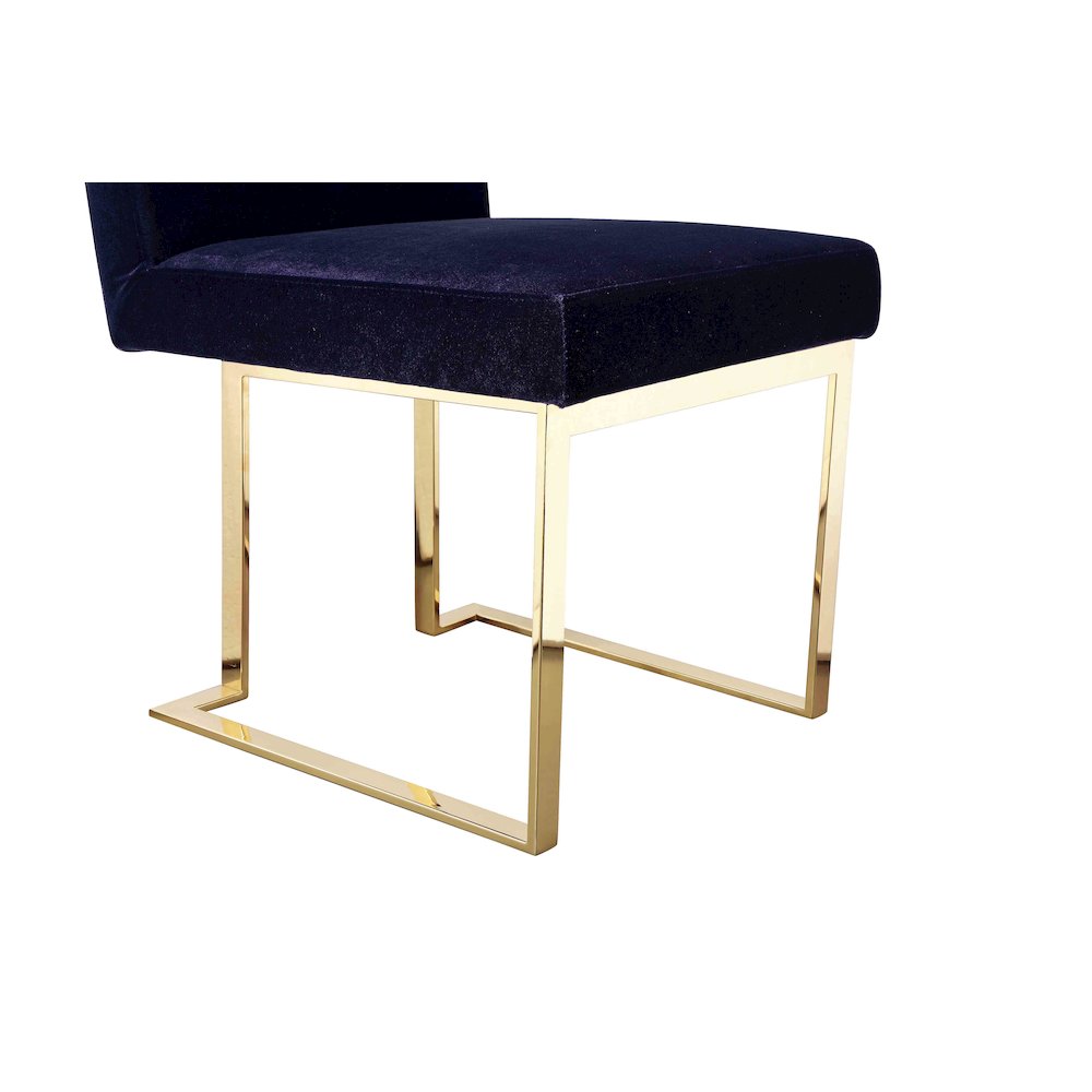 Dexter Side Chair Velvet Navy (Set Of 2). Picture 12