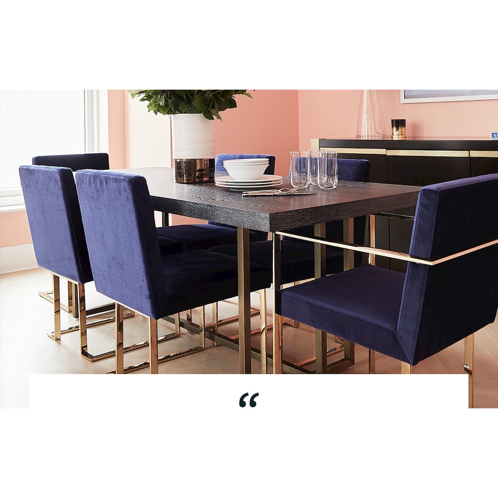 Dexter Side Chair Velvet Navy (Set Of 2). Picture 13