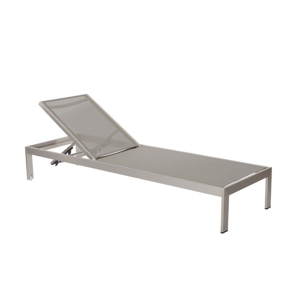 Sally Lounger, Brushed Grey In Aluminum, Textilene. Picture 1